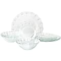 Gibson Home 12-Piece Apple Delight Textured Glass Dinnerware Set, Clear 1 thumbnail image