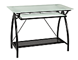 Office Star™ Newport 40"W Computer Desk, Clear/Black