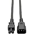 Eaton Tripp Lite Series Laptop Power Adapter Cord, C14 to C5 Adapter - 2.5A, 250V, 18 AWG, 6 in., Black - P01406N 1 thumbnail image