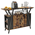 Bestier 48"W Storage Cabinet With LED Light, Rustic Brown 1 thumbnail image