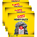 Glad® ForceFlexPlus™ Drawstring Trash Bags,  0.9 mil, 30 Gallons, Black, 50 Per Box, Carton Of 3 Boxes 1 thumbnail image