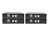 Tripp Lite DVI / HDMI Over Cat5/6 Matrix Extender Kit 1080p @ 60Hz IR TAA - 2 Input Device - 2 Output Device - 656 ft Range - 4 x Network (RJ-45) - 2 x HDMI In - 4 x HDMI Out - Full HD - 1920 x 1080 - Twisted Pair - Category 6 - TAA Compliant 1 thumbnail image