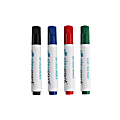 IdeaPaint Dry-Erase Markers, Bullet Point, White Barrel, Assorted Ink Colors, Pack Of 4 Markers