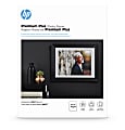 HP Premium Plus Photo Paper for Inkjet Printers, Soft Gloss, Letter Size (8 1/2" x 11"), 80 Lb., Pack Of 25 Sheets (CR671A)