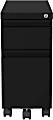Hirsh 20"D Vertical 2-Drawer Mobile File Cabinet, Black