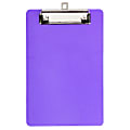 JAM Paper® Plastic Mini Clipboard, 6" x 9", Purple