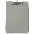 JAM Paper® Plastic Clipboard with Metal Clip, 9" x 13", Smoke