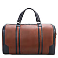 McKleinUSA Kinzie Leather Tablet Carry-All Duffel Bag, 12"H x 9"W x 20-1/2"D, Brown