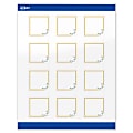 Avery® Print-To-The-Edge Labels & Sure Feed®, S00-DMS-PRWGP10, 2" x 2", Glossy White, Preprinted Double Gold Border & Floral Design, Pack Of 120 1 thumbnail image