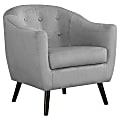 Monarch Specialties Mosaic Velvet Fabric Accent Chair, Gray/Black