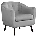 Monarch Specialties Mosaic Velvet Fabric Accent Chair, Gray/Black 1 thumbnail image