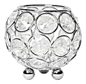 Elegant Designs Elipse Crystal Circular Bowl, 3"H x 3"W x 3"D, Chrome 1 thumbnail image