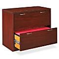 HON® Valido™ 36"W Lateral 2-Drawer File Cabinet, Mahogany