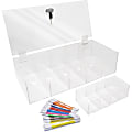 Nadex Coins ENR1-1102 5-Compartment Currency Tray with Locking Cover - Clear - 7" Height x 15.4" Width 1 thumbnail image