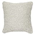 Dormify Emme Chunky Knit Square Pillow Cover, Light Grey 1 thumbnail image