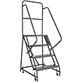 Louisville 4-step Steel Warehouse Ladder - 4 Step - 450 lb Load Capacity - 19" x 27" x 76" - Gray