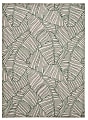 Linon Washable Outdoor Area Rug, Jarvie, 5' x 7', Ivory/Green 1 thumbnail image