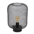 Simple Designs Metal Mesh Industrial Table Lamp, 12-3/16"H, Black 1 thumbnail image
