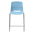 KFI Studios Imme Stacking Bar Stool, 39"H, Sky Blue/Silver