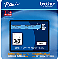 Brother® TZE521CS Genuine P-Touch Laminated Label Tape, 3/8" x 26-1/4', Blue/Black