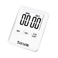 Taylor Precision 99-Minute Mini Digital Timer, 2-3/4"H x 2"W x 1/3"D, White 1 thumbnail image