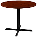 Flash Furniture Round Multipurpose Conference Table, 30"H x 35-1/2"W x 35-1/2"D, Cherry/Black