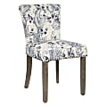 Office Star Kendal Fabric/Wood Dining Chair, Paisley Charcoal
