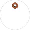 Office Depot® Brand Plastic Circle Tags, 3", White, Pack Of 100