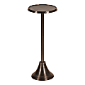 Kate and Laurel Sanzo Iron Round Drink Table, 23"H x 9"W x 9"D, Hammered Bronze 1 thumbnail image
