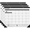 At-A-Glance Classic Monthly Desk Pad - Monthly - 1 Year - January 2024 - December 2024 - 1 Month Single Page Layout - 24" x 19" Sheet Size - Desktop - White - Paper - 4 / Bundle