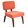 LumiSource Nunzio Chair, Deep Orange/Walnut