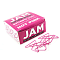 JAM Paper® Butterfly Clips, Medium, 1" Capacity, Pink, Pack Of 15 Clips