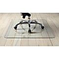 Lorell® Tempered Glass Chair Mat, 44" x 50", Clear