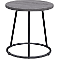 Lorell Round Side Table, 19-3/4" x 19", Weathered Charcoal/Black 1 thumbnail image