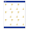 Avery® Printable Cards With Sure Feed® Technology, 2-1/2" x 2-1/2", Matte White With Preprinted Gold-Blush Pattern, Pack Of 90 1 thumbnail image