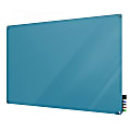 Ghent Harmony Magnetic Glass Unframed Dry-Erase Whiteboard, 24" x 36", Blue