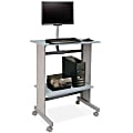 Buddy Stand-Up Height Workstation With LCD Mount, 56"H x 29"W x 20"D, Gray