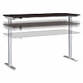 Move 40 Series by Bush Business Furniture Height-Adjustable Standing Desk, 72" x 30", Storm Gray/Cool Gray Metallic, Standard Delivery