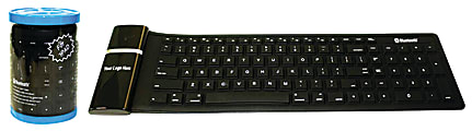 Gordon Industries Silicone Bluetooth® Keyboard, Black 1 thumbnail image