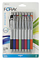 FORAY® Advanced Ink Retractable Ballpoint Pens, Bold Point, 1.2 mm, Assorted Barrels, Assorted Ink Colors, Pack Of 8