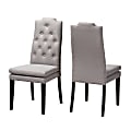 Baxton Studio Armand Chairs, Gray, Set Of 2 Chairs