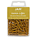 JAM Paper® Paper Clips, Pack Of 100, Gold