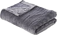 Pure Enrichment PureRelief Radiance Deluxe Heated Blanket, 62" x 84", Charcoal Gray