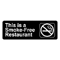 Alpine This Is A Smoke-Free Restaurant Signs, 3" x 9", Black, Pack Of 15 Signs 1 thumbnail image