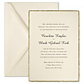 Custom Premium Wedding & Event Invitations With Envelopes, 5-1/2" x 7-3/4", Deckled In Gold, Box Of 25 Invitations