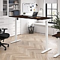 Bush Business Furniture Move 40 Series 72"W x 30"D Electric Height Adjustable Standing Desk, Mocha Cherry/White Powder Coat, Standard Delivery 1 thumbnail image