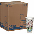 Dixie PerfecTouch 20 oz Insulated Paper Hot Coffee Cups by GP Pro - 25 / Pack - 20 / Carton - White, Green, Brown - Paper - Hot Drink