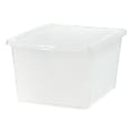 Iris® Snap Top Storage Boxes, 6.13 Gallon, Clear, Set Of 6 Boxes