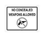 ComplyRight™ Federal Specialty Posters, No Concealed Weapons Allowed, English, 8 1/2" x 11"