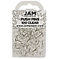 JAM Paper® Pushpins, 1/2", Clear, Pack Of 100 Pushpins